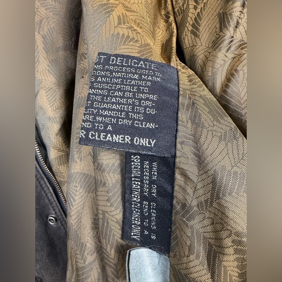 Pelle Studio Men’s Large Black Genuine Leather Bomber Jacket Vintage size L - Picture 6 of 9